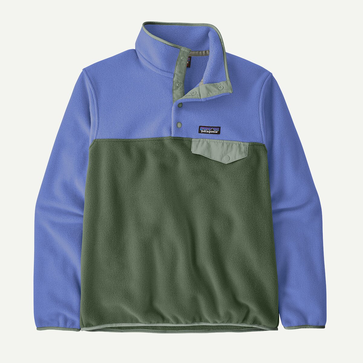 Женский свитер Patagonia Synchilla Lightweight Snap-T Fleece Pullover, цвет: Зелёный — фото 6