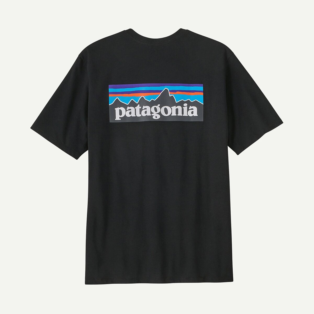 Мужская футболка Patagonia P-6 Logo Short-Sleeve Responsibili-T-Shirt, цвет: Чёрный — фото 2