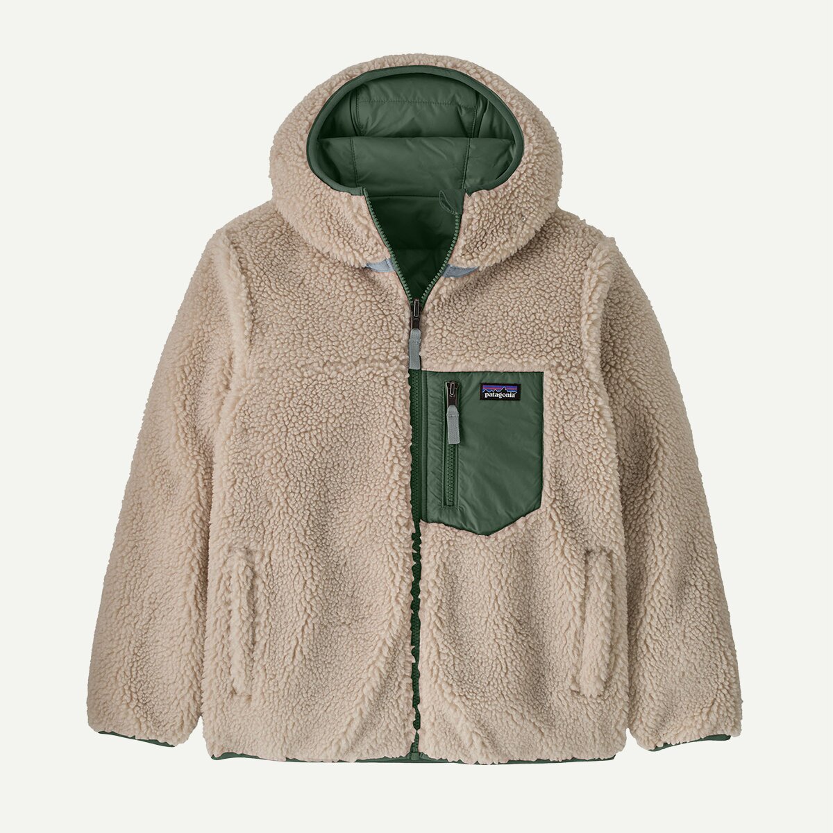 Куртка Patagonia Reversible Ready Freddy Hooded Jacket для мальчиков, цвет: Зелёный — фото 3
