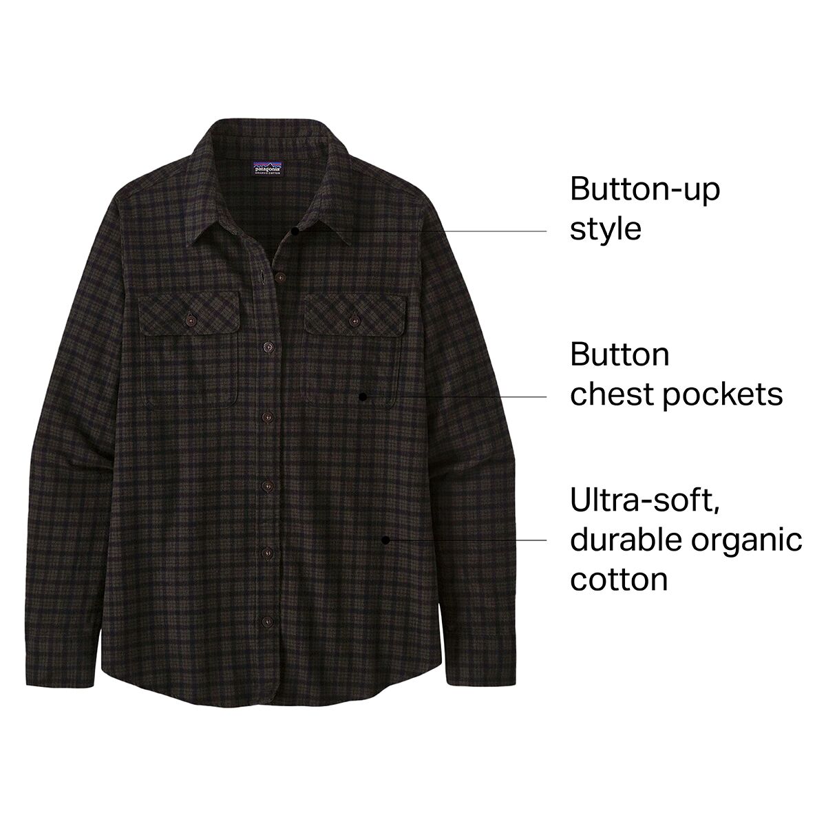 Patagonia Organic Cotton Midweight Fjord Flannel Shirt -...