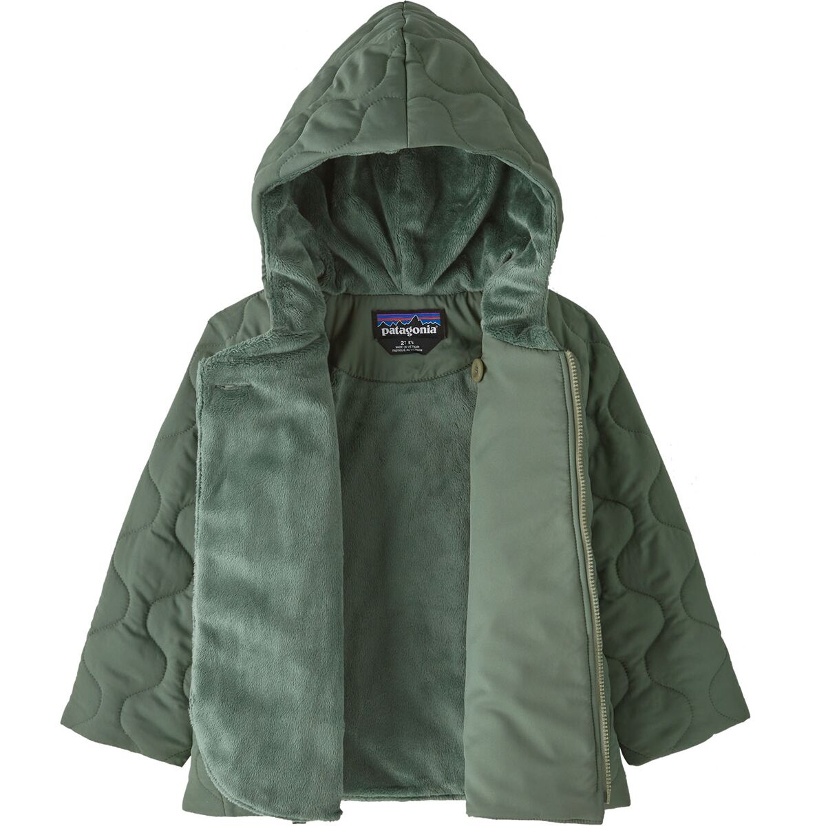 Детская куртка Patagonia Quilted Puff Jacket - Toddlers', цвет: Зелёный — фото 3