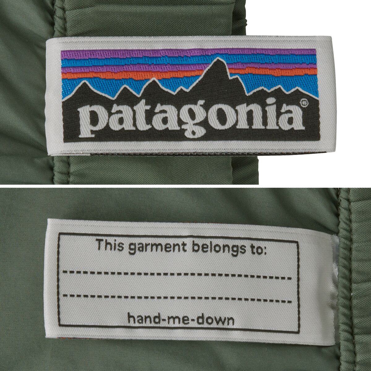 Брюки Patagonia Quilted Puff Joggers для малышей, цвет: Зелёный — фото 2