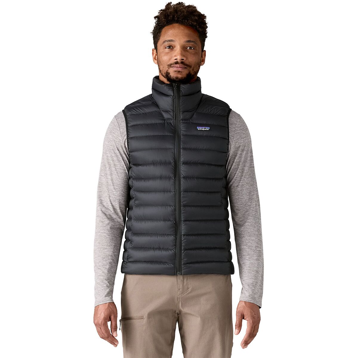Мужской жилет Patagonia Down Sweater Vest, цвет: Чёрный