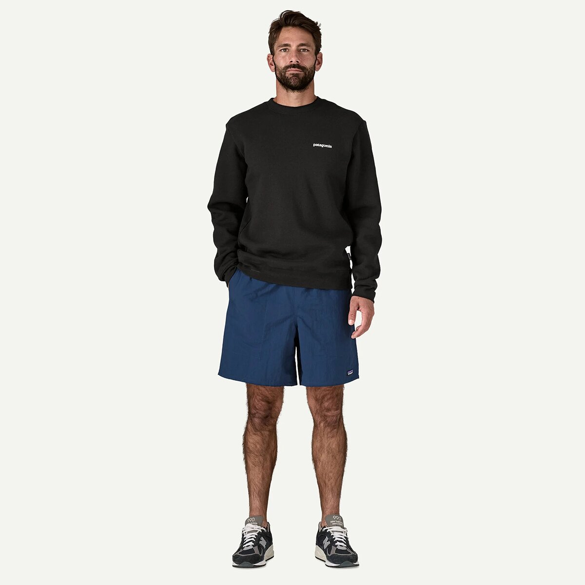 Толстовка Patagonia Logo Uprisal Crew, цвет: Чёрный — фото 3