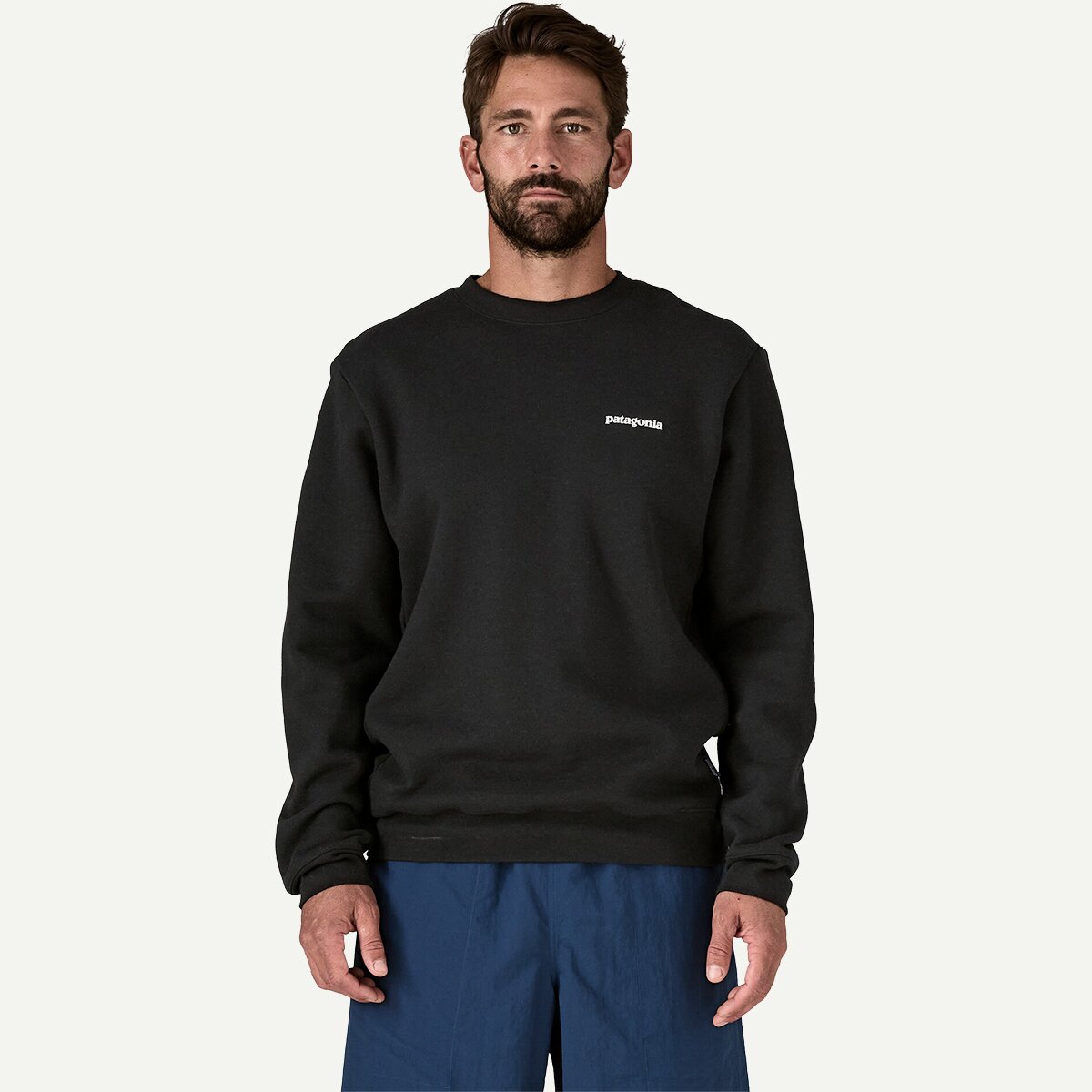 Толстовка Patagonia Logo Uprisal Crew, цвет: Чёрный — фото 4