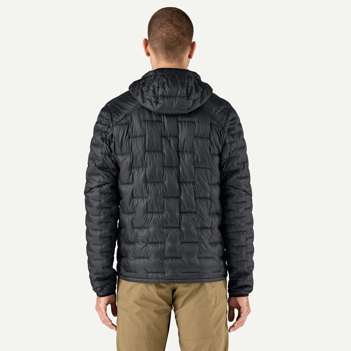 Мужская куртка Patagonia Micro Puff Hooded Insulated, цвет: Чёрный — фото 4
