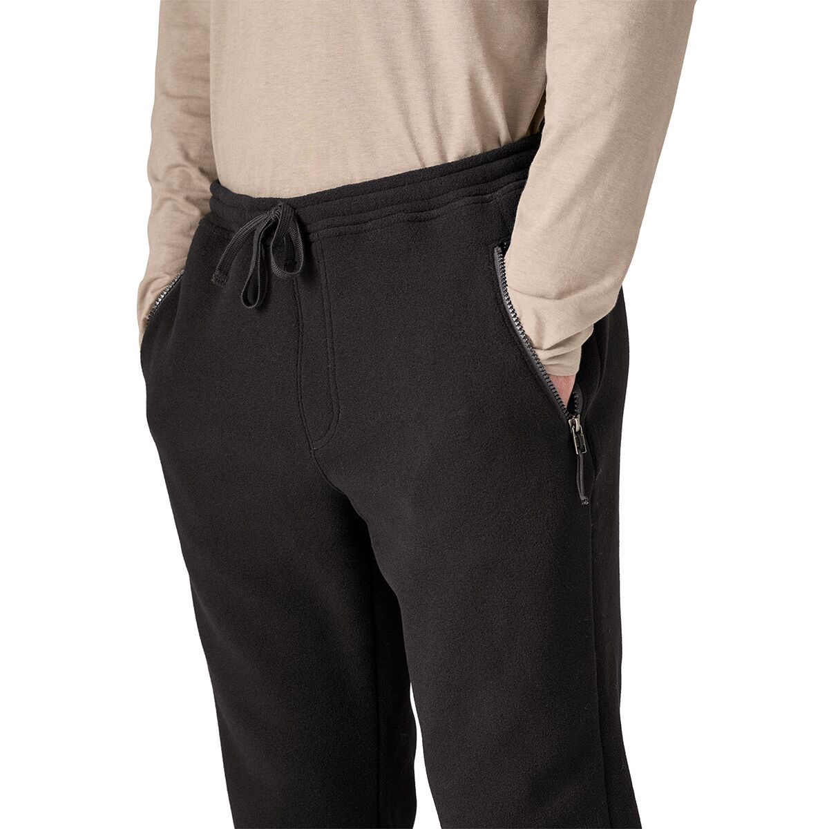 Мужские брюки Patagonia Synchilla Fleece Pant, цвет: Чёрный однотонный — фото 4