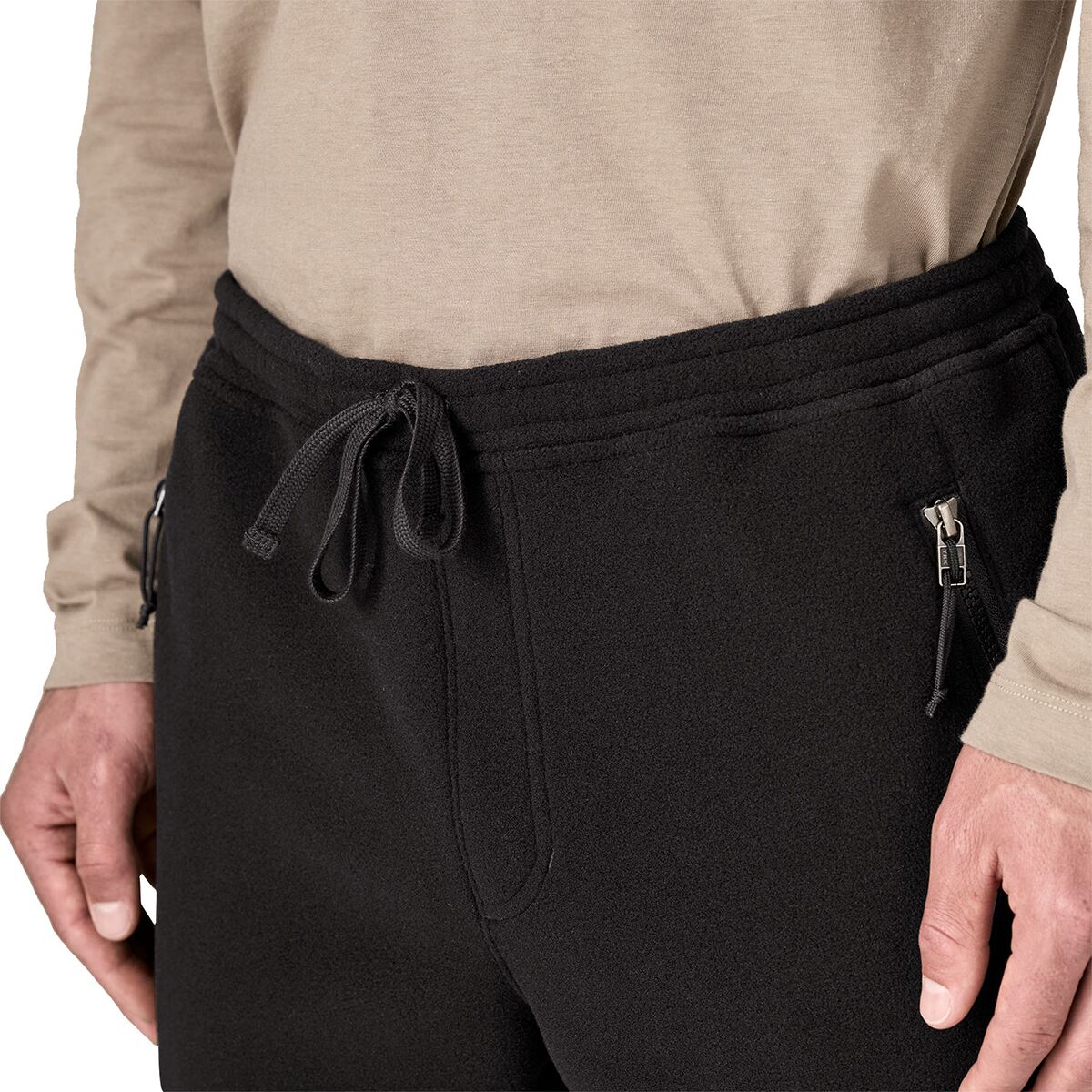 Мужские брюки Patagonia Synchilla Fleece Pant, цвет: Чёрный однотонный — фото 6