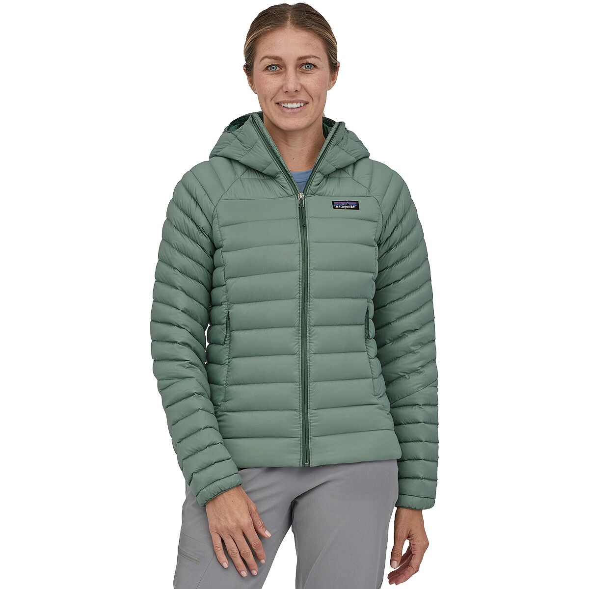 Patagonia Down Sweater Full-Zip Hooded Jacket - Women's Hemlock Green, XXL