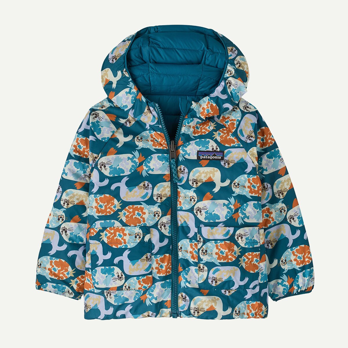 Детское худи Patagonia Reversible Down Sweater - Toddlers', цвет: Синий — фото 2