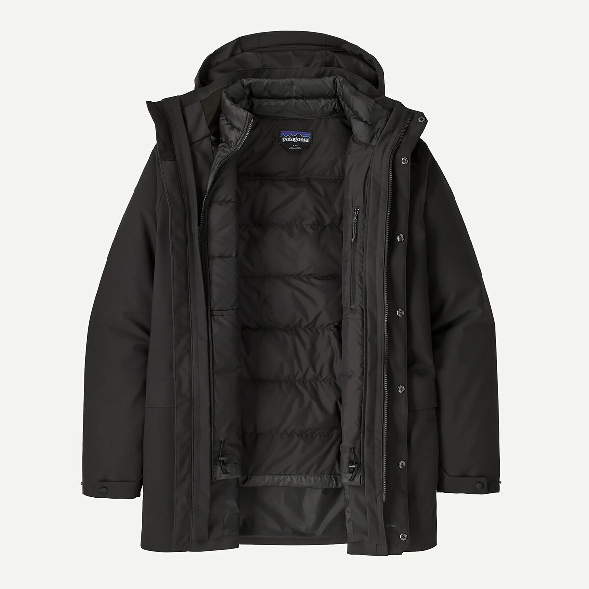 Мужская куртка Patagonia Tres 3-in-1 Parka, цвет: Чёрный — фото 4