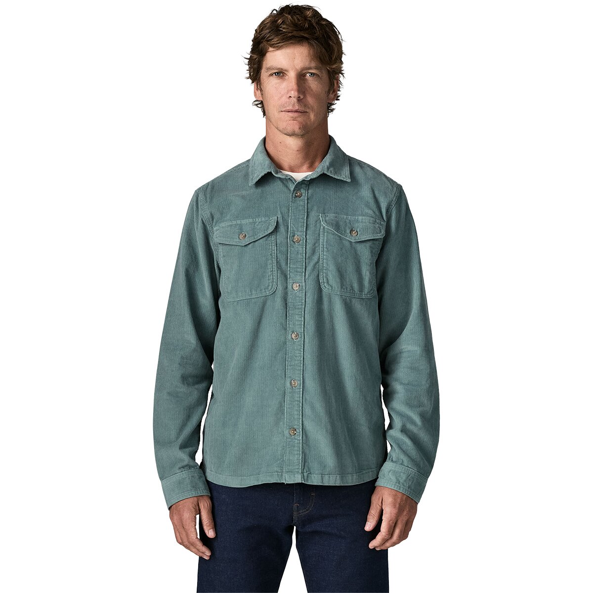 Мужская рубашка Patagonia Corduroy, цвет: Синий шалфейный