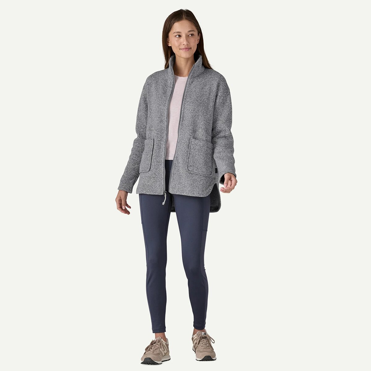 Женское пальто Patagonia Better Sweater Oversized Coat, цвет: Берёзовый белый — фото 4