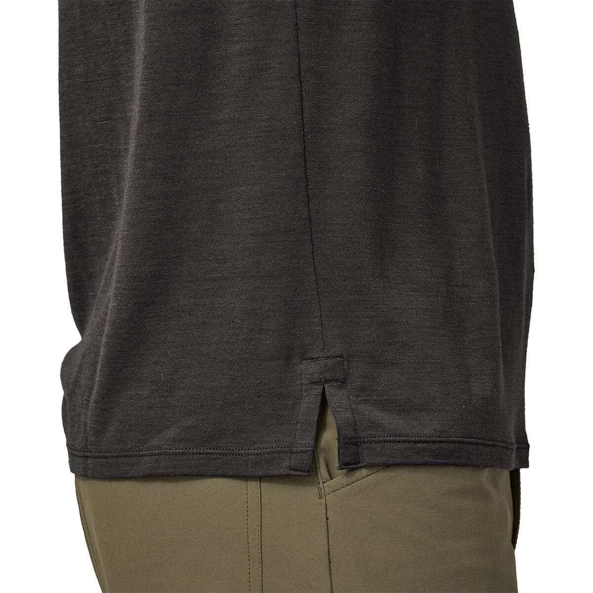 Мужская рубашка Patagonia Capilene Cool Merino Blend Long-Sleeve, цвет: Чёрный — фото 4