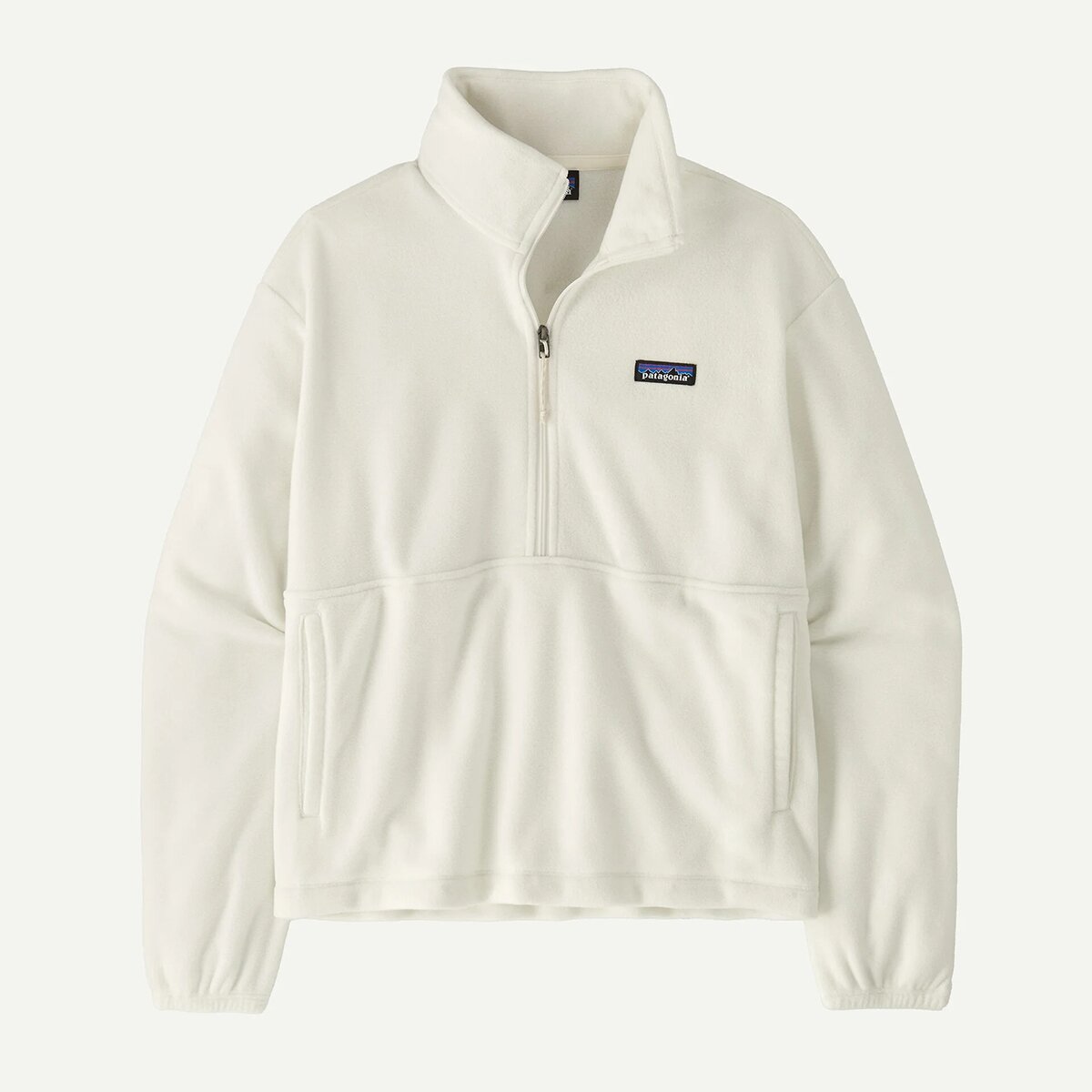 Женский свитер Patagonia Micro D 1/2-Zip Fleece Pullover, цвет: Берёзовый белый — фото 2