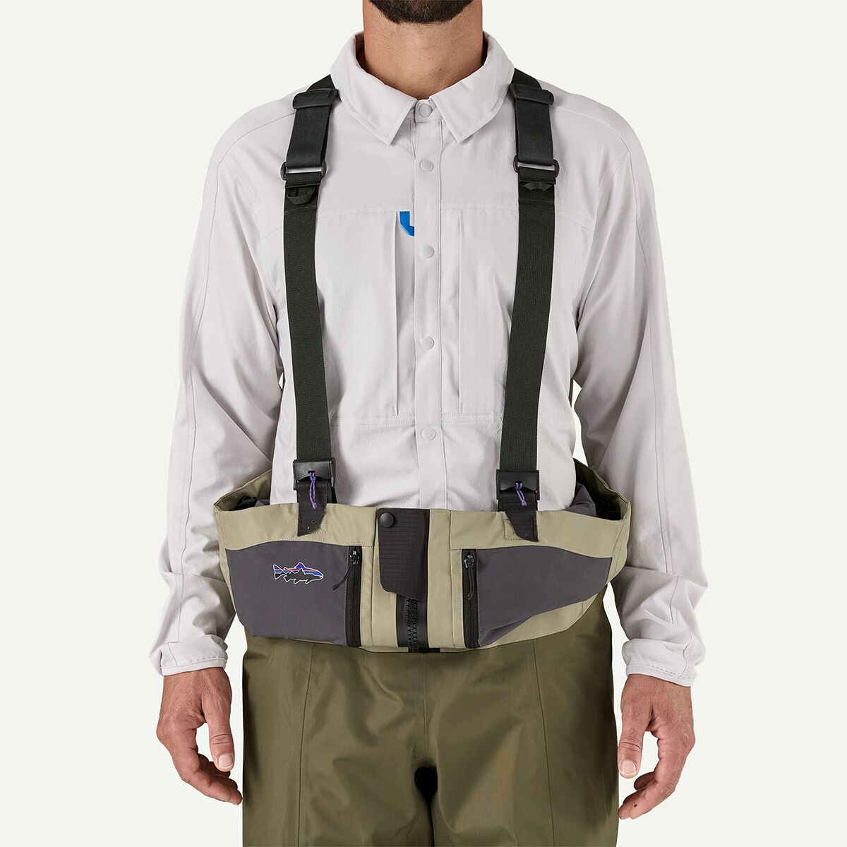 Мужские комбинезоны Patagonia Swiftcurrent Traverse Zip Front Waders, цвет: Зелёный — фото 11