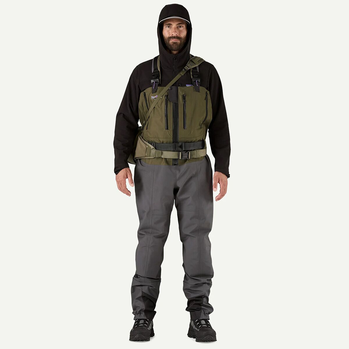 Мужские комбинезоны Patagonia Swiftcurrent Expedition Zip-Front Waders, цвет: Зелёный — фото 11
