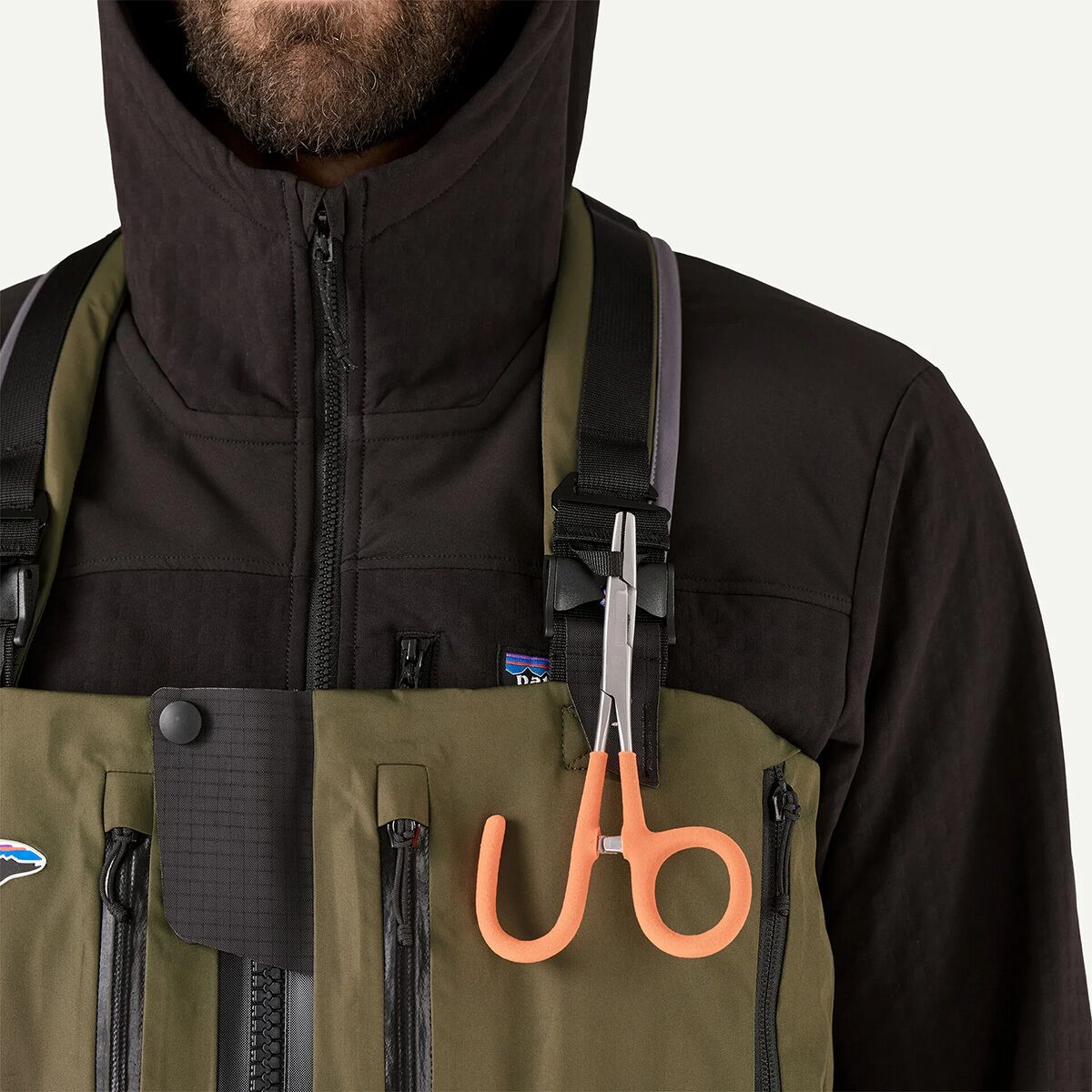 Мужские комбинезоны Patagonia Swiftcurrent Expedition Zip-Front Waders, цвет: Зелёный — фото 4
