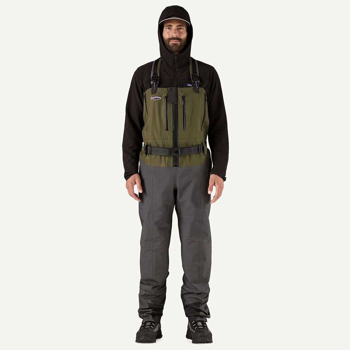Мужские комбинезоны Patagonia Swiftcurrent Expedition Zip-Front Waders, цвет: Зелёный — фото 7