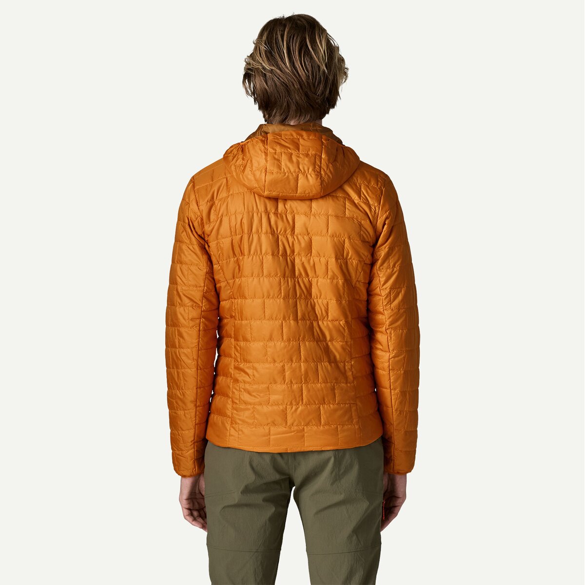 Мужское худи Patagonia Nano Puff Insulated, цвет: Оранжевый — фото 3