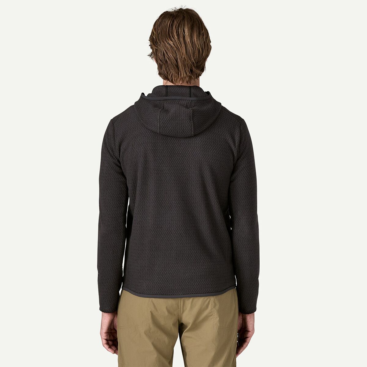 Мужская куртка Patagonia R1 Air Full-Zip Hooded, цвет: Чёрный — фото 2