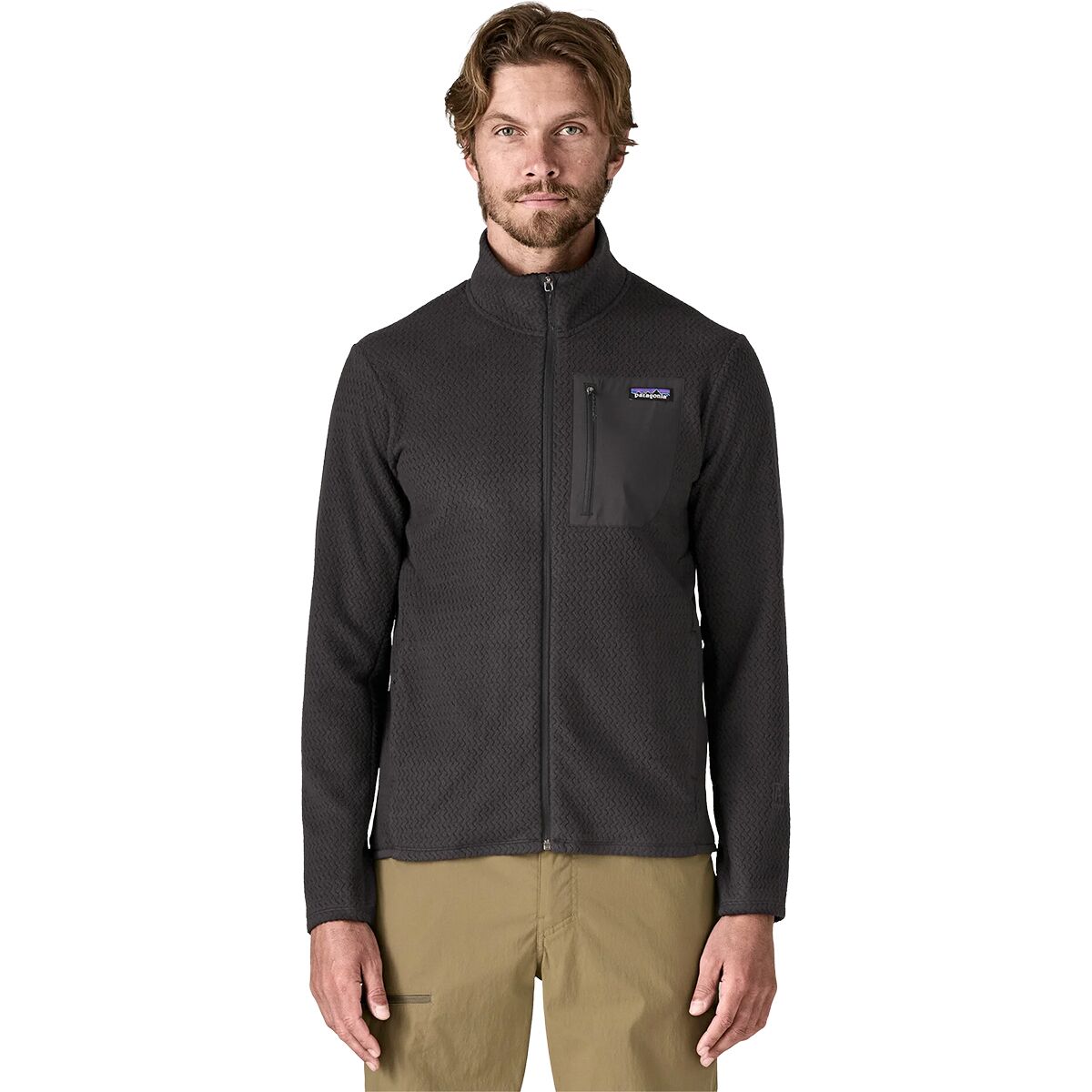 Мужская куртка Patagonia R1 Air, цвет: Чёрный