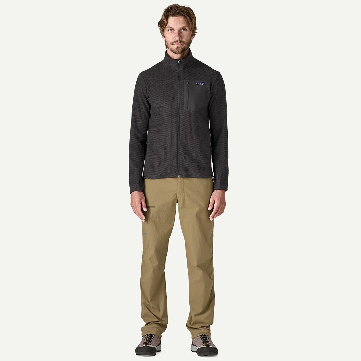 Мужская куртка Patagonia R1 Air, цвет: Чёрный — фото 4