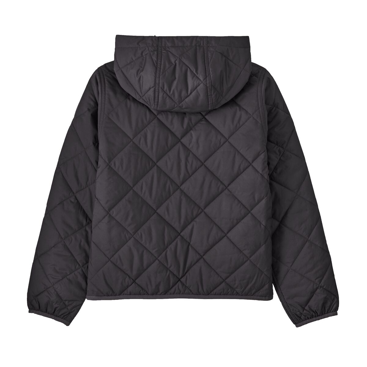 Детская куртка Patagonia Diamond Quilted Hooded, цвет: Чёрный — фото 2