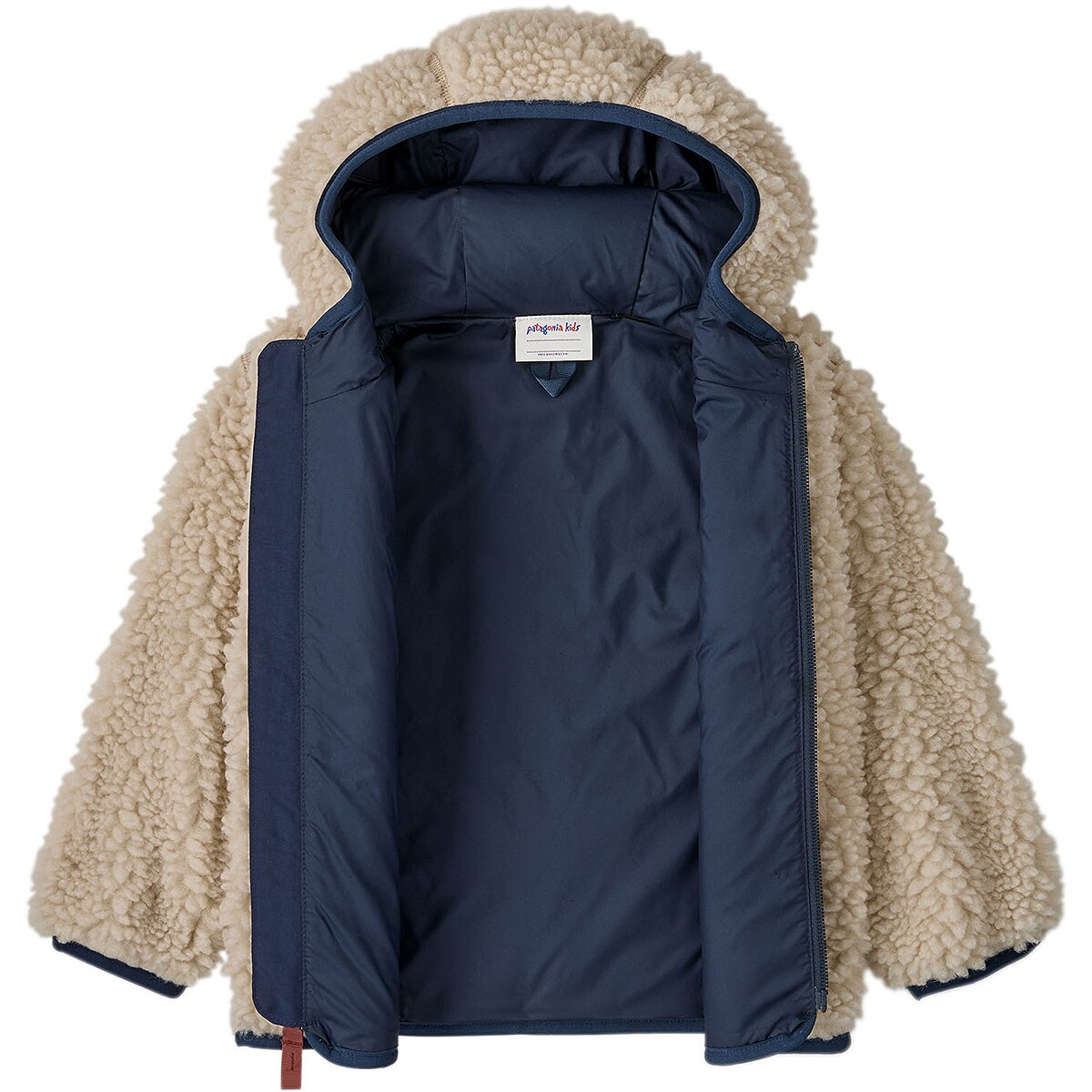 Куртка Patagonia Retro-X Hooded для малышей, цвет: Натуральный / Тёмно-синий — фото 3