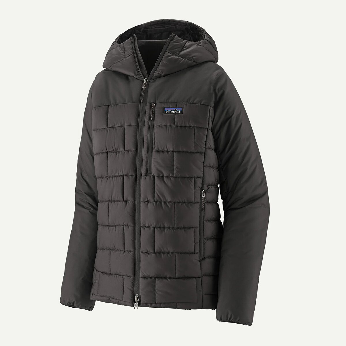 Женское худи Patagonia Hi-Loft Nano Puff, цвет: Чёрный — фото 2