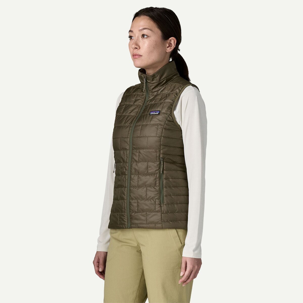 Женский жилет Patagonia Nano Puff Vest, цвет: Зелёный, вариант 1 — фото 2