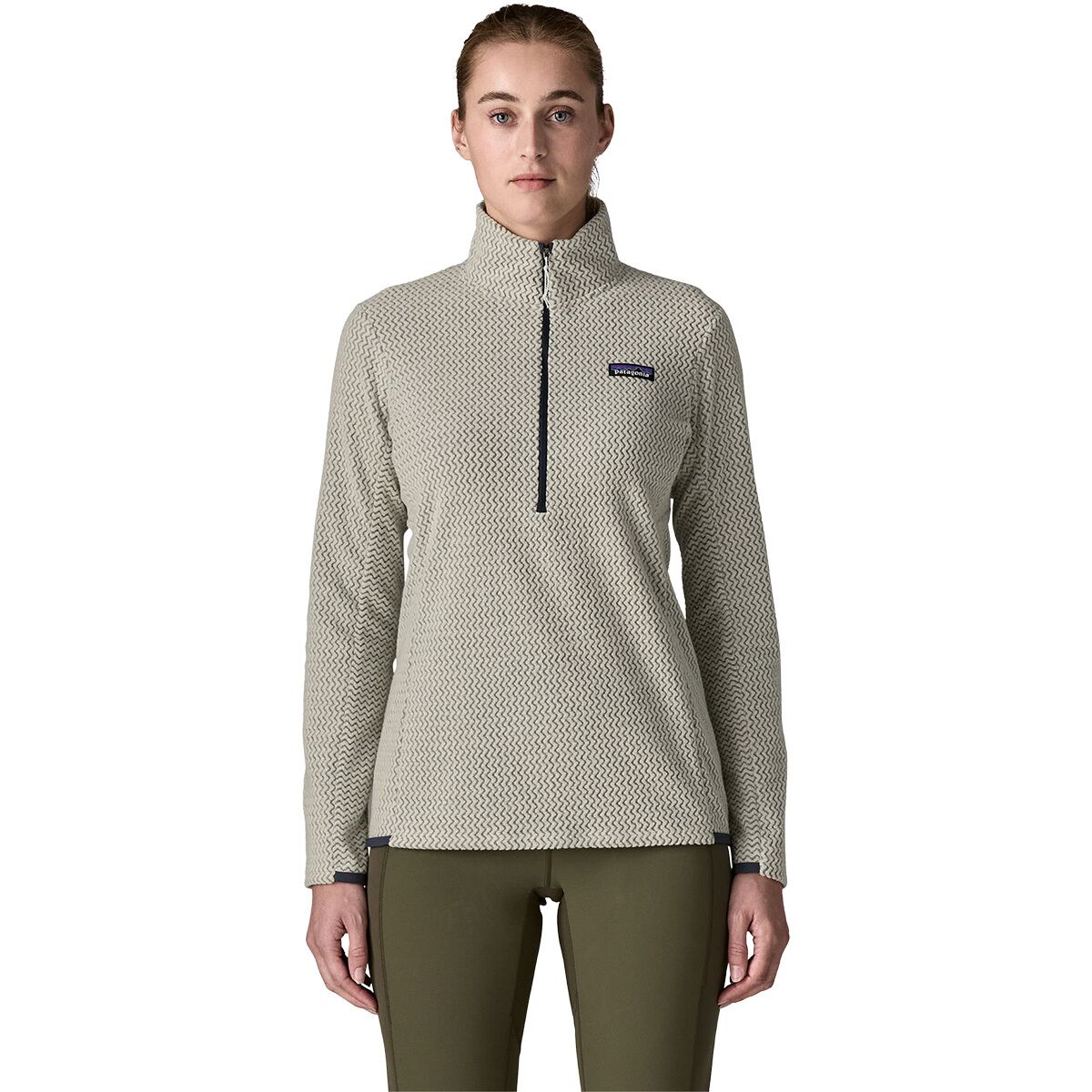 Женский свитер Patagonia R1 Air Zip-Neck Fleece Pullover, цвет: Берёзовый белый