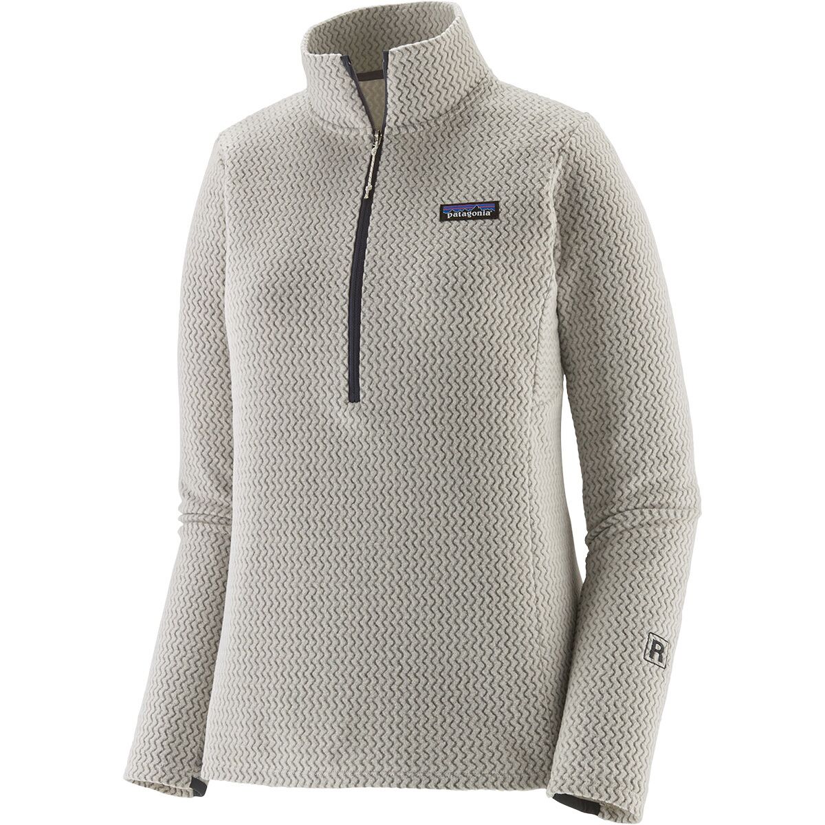 Женский свитер Patagonia R1 Air Zip-Neck Fleece Pullover, цвет: Берёзовый белый — фото 2