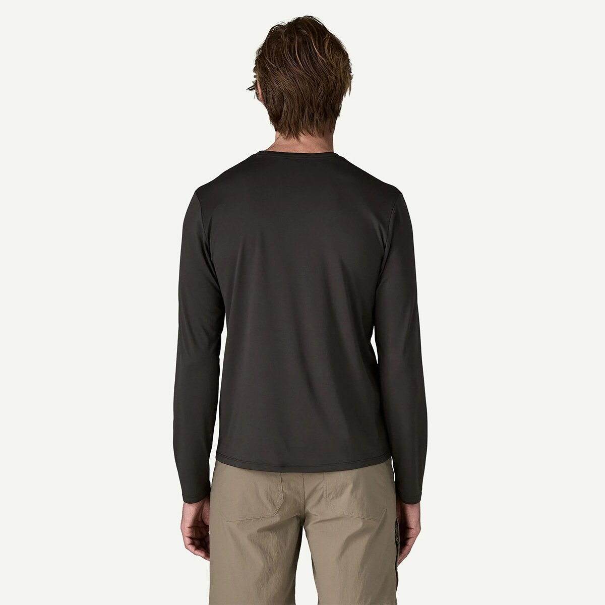 Мужская рубашка Patagonia Capilene Cool Daily Long-Sleeve Shirt, цвет: Чёрный — фото 3