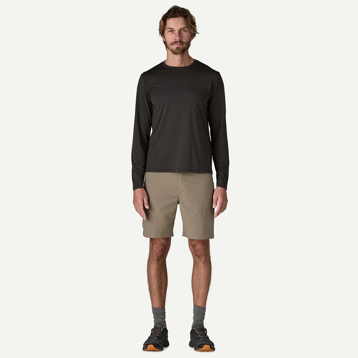 Мужская рубашка Patagonia Capilene Cool Daily Long-Sleeve Shirt, цвет: Чёрный — фото 4