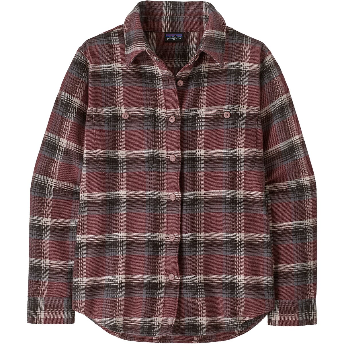 Женская рубашка Patagonia Fjord Flannel, цвет: Ягодный инжирный — фото 2