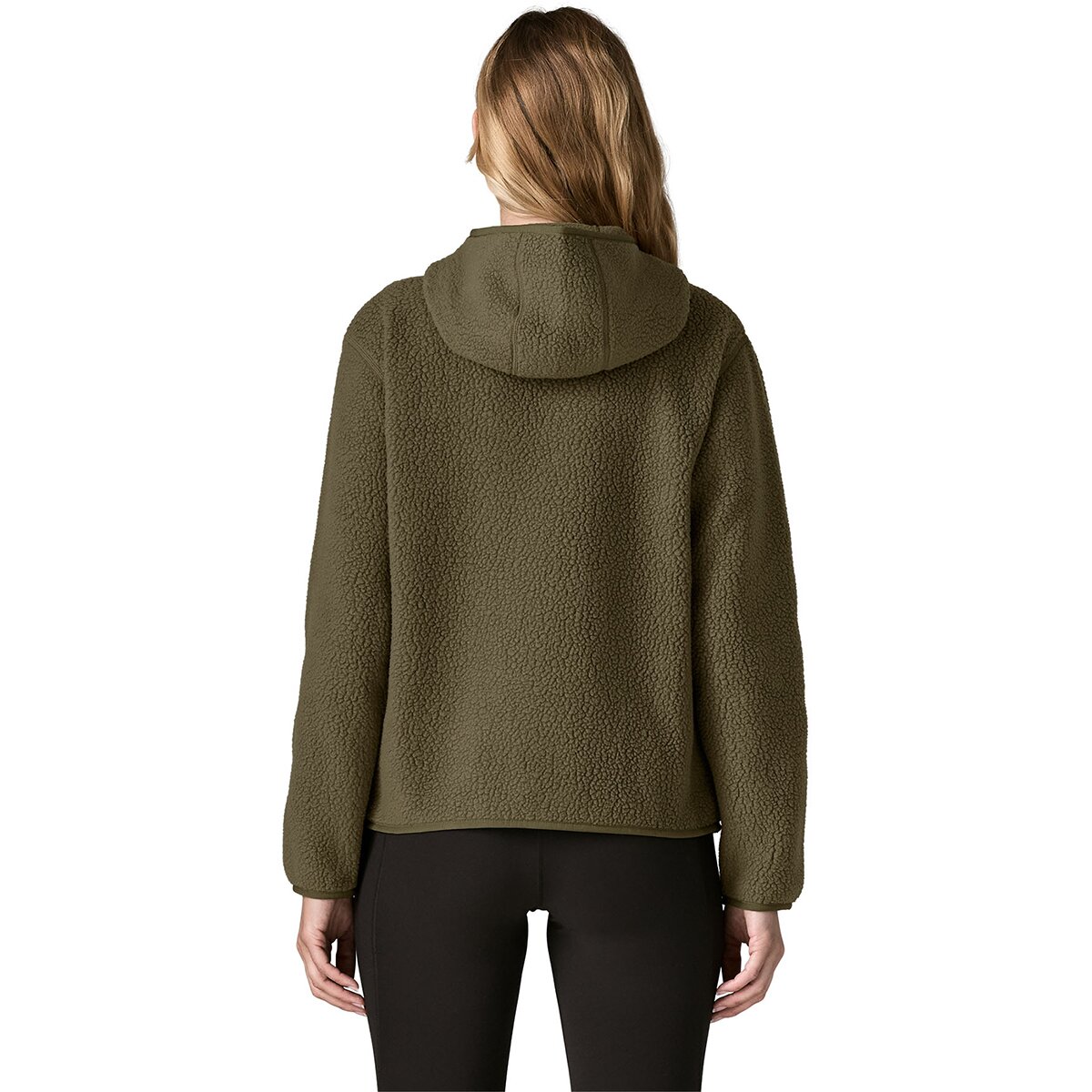 Женская куртка Patagonia Retro Pile Hooded, цвет: Зелёный — фото 4