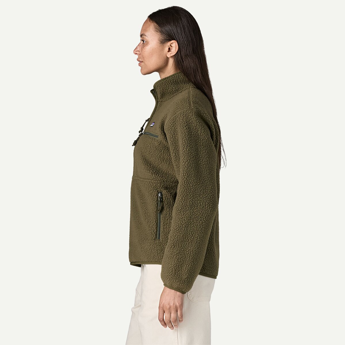 Женский свитер Patagonia Retro Pile Marsupial Pullover, цвет: Зелёный — фото 2
