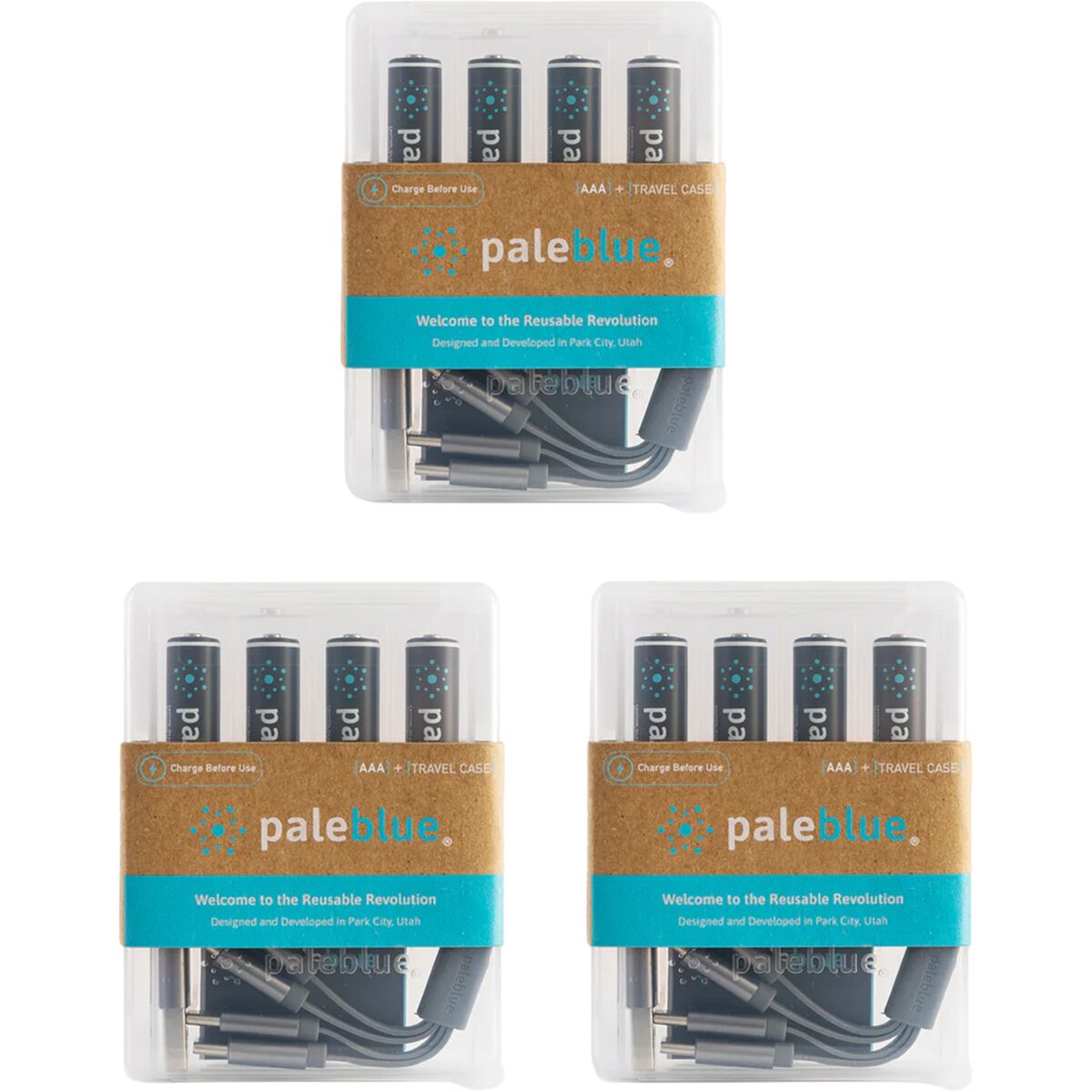 Pale Blue Earth Lithium Ion Rechargeable AAA Batteries