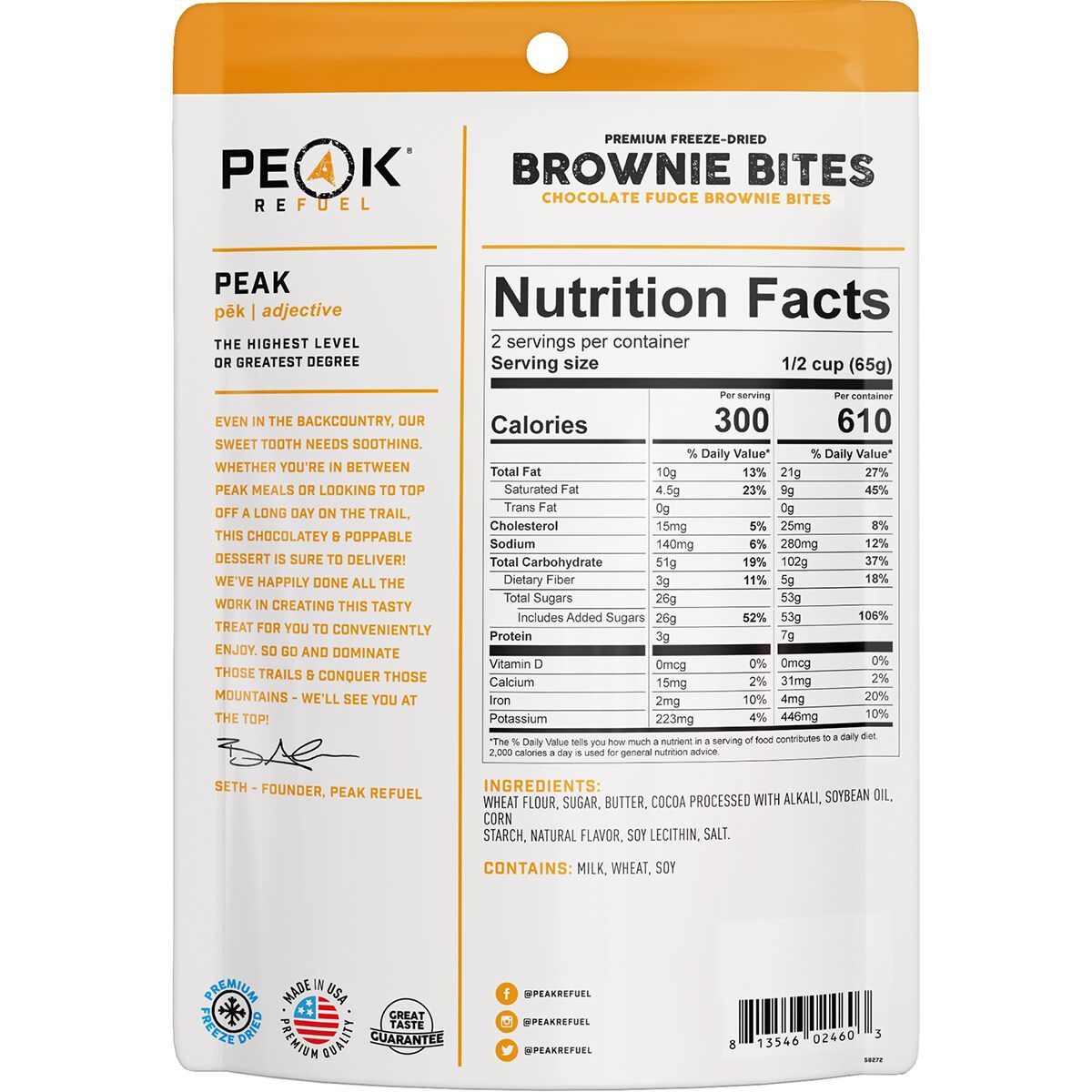Peak Refuel Brownie Dough Bite
