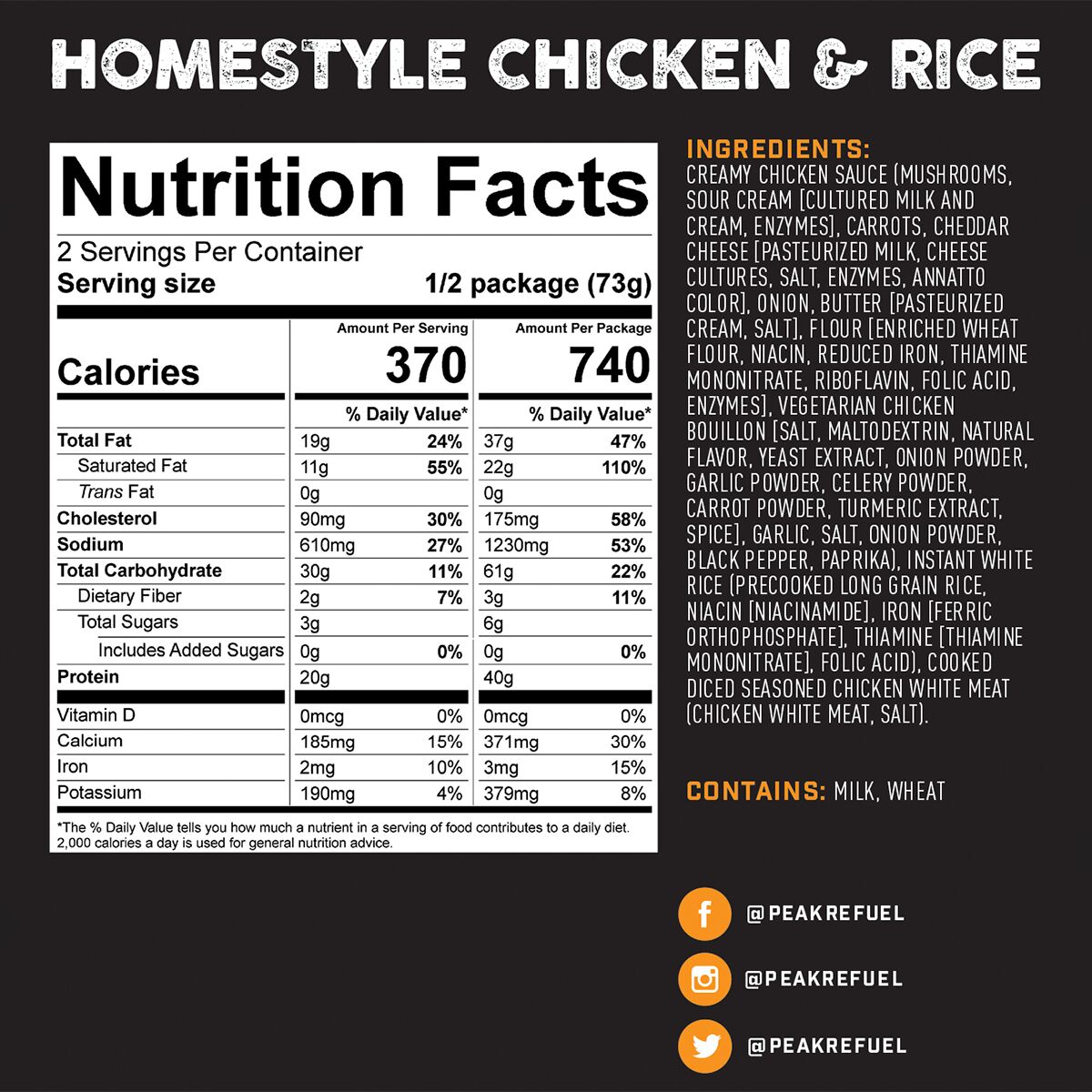 Peak Refuel Homestlye Chicken & Rice