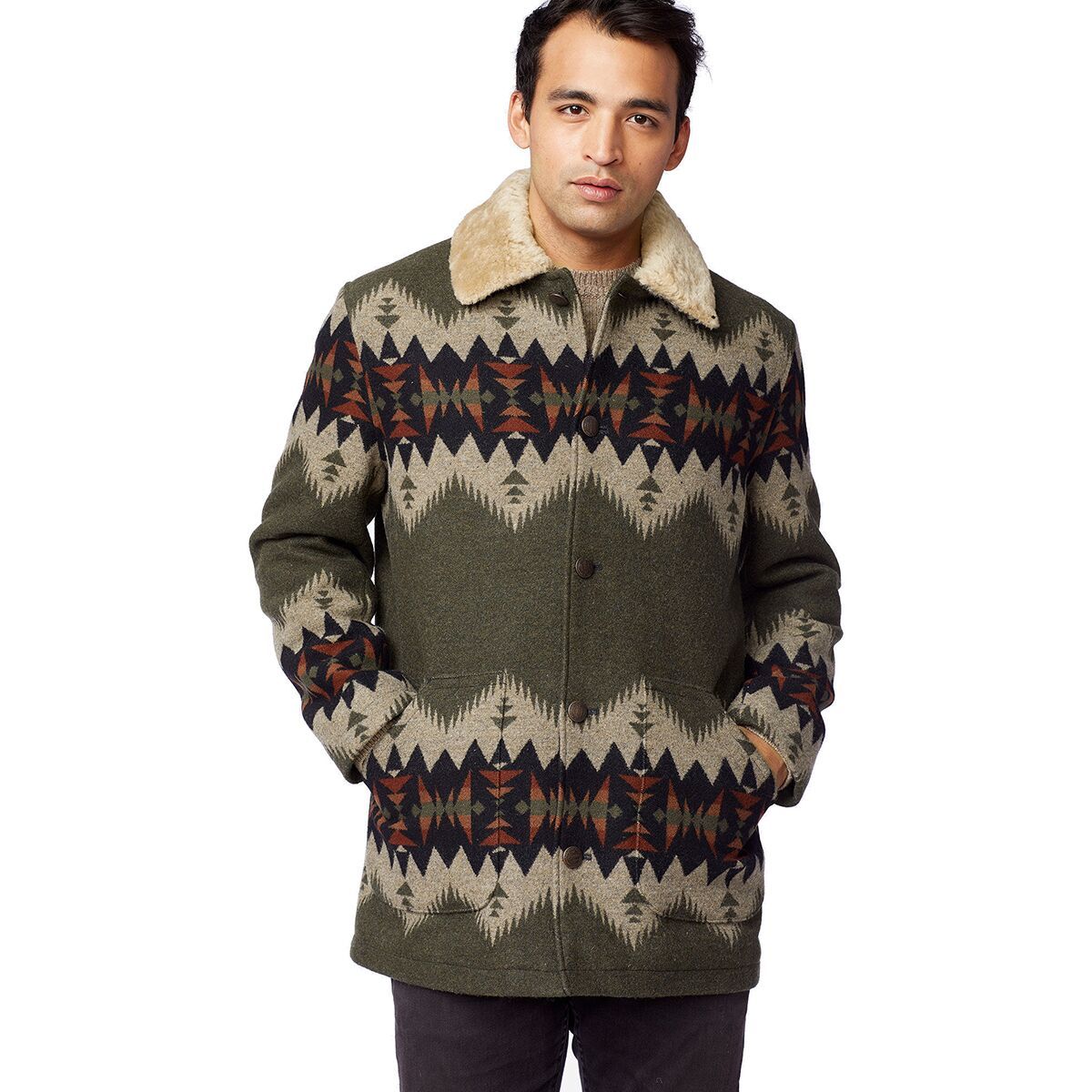 Pendleton Brownsville Shearling Collar Coat Men's Clothing