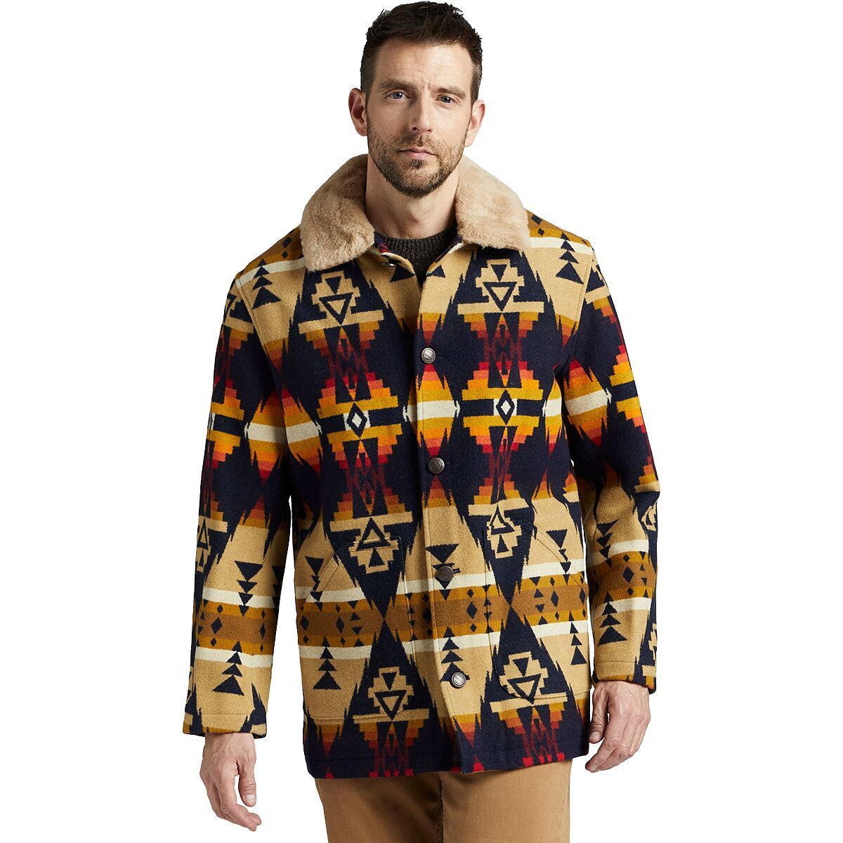 Pendleton Brownsville Shearling Collar Coat Men's Clothing