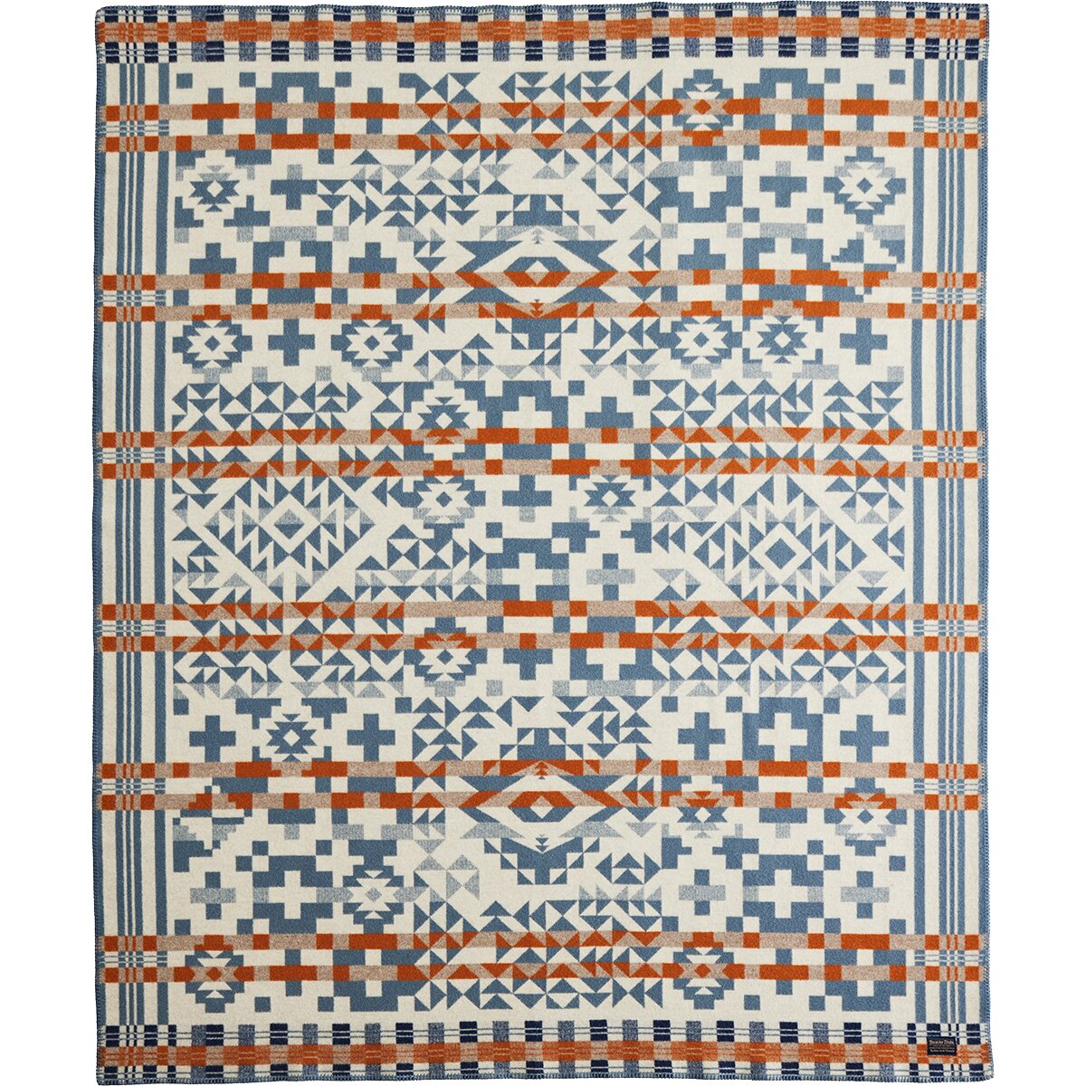 Плед Pendleton Jacquard Napped Blanket, цвет: Синий — фото 1