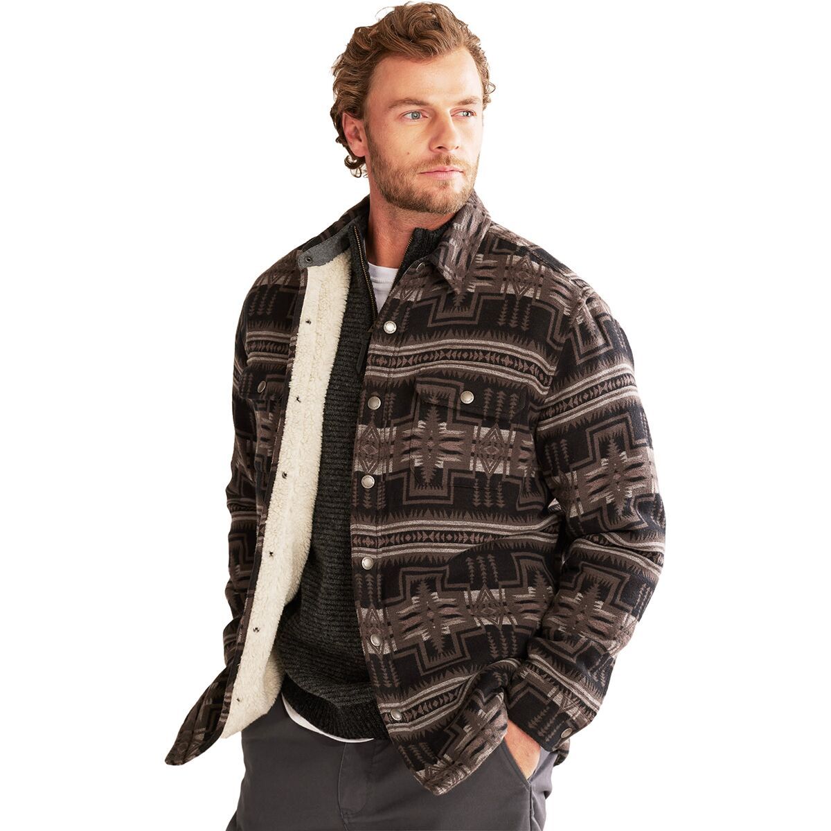 Pendleton Sherpa Lined Shirt Jacket Men's Clothing