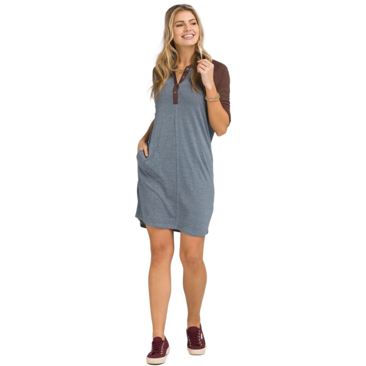 Prana Women's Cozy Up Midi Skirt Jersey Knit In Balsam