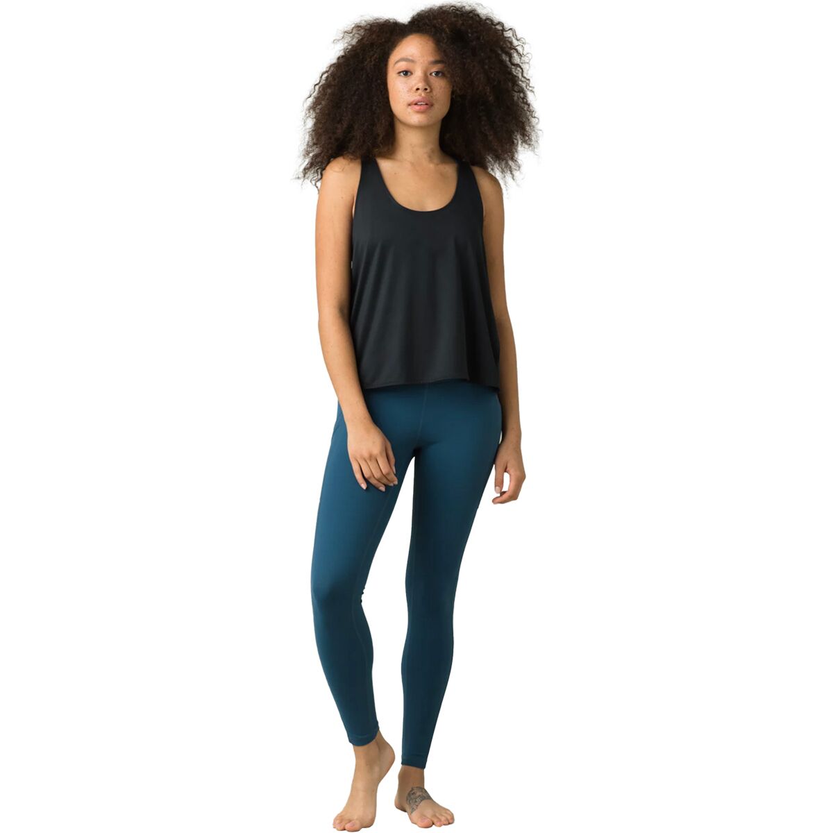 Legging Feminina PrAna 7/8 - Preta, Compressão E Conforto