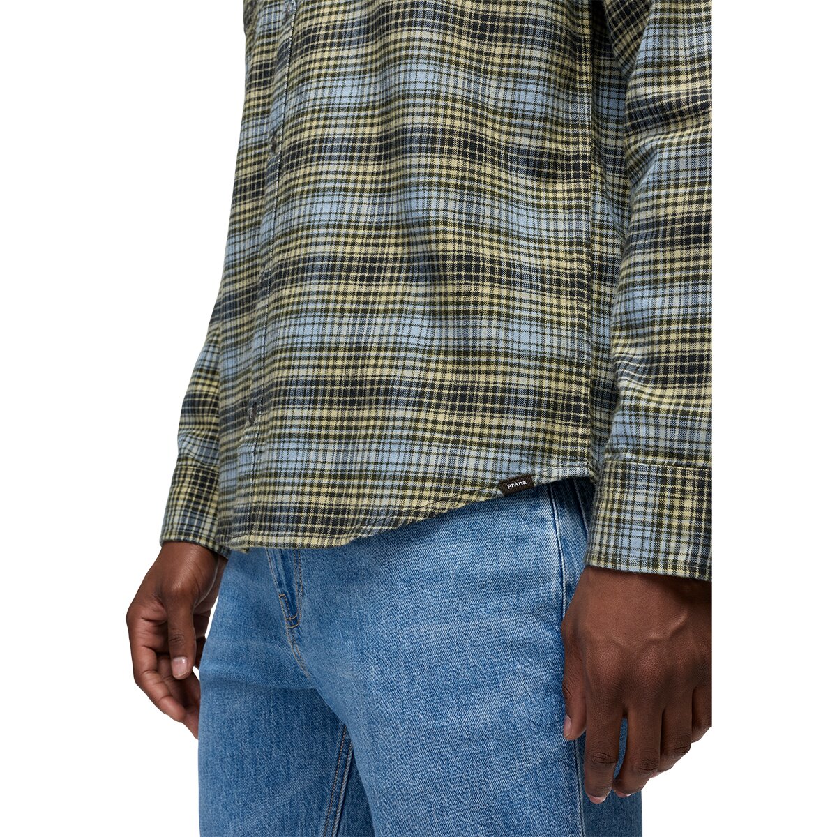 Мужская рубашка prAna Dolberg Flannel, цвет: Чёрный — фото 3