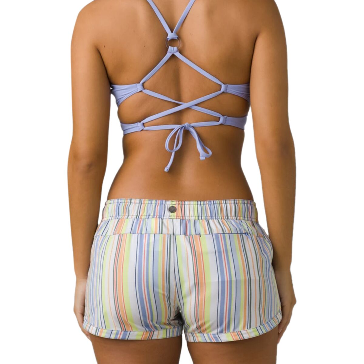 Short Prana Femme Mariya 2' - Taille M Bleu - Randonnée Yoga - Occasion Parfait