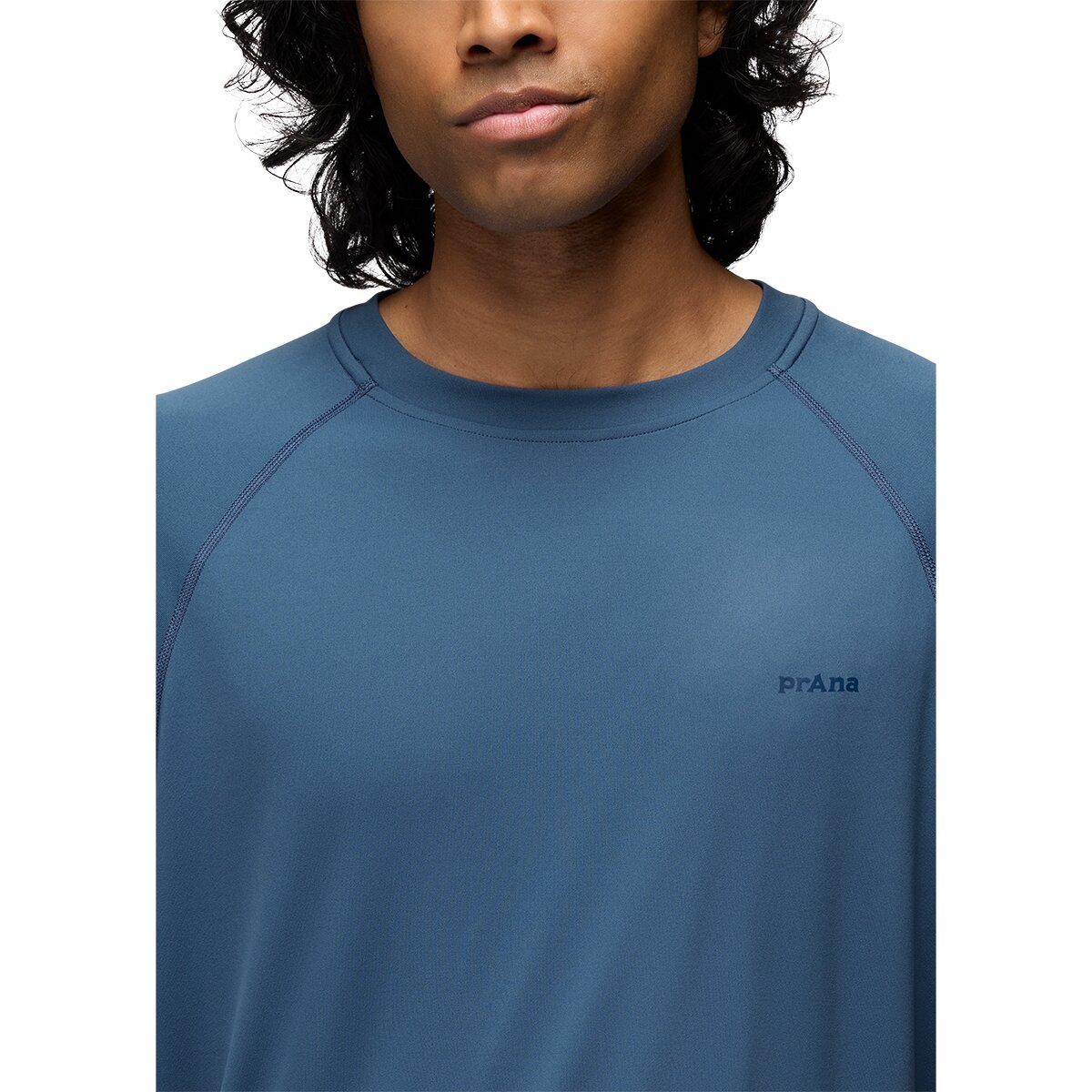 Мужские брюки prAna Sol Shade Short-Sleeve Crew, цвет: Синий — фото 2